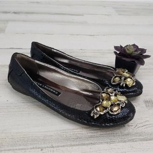 Chinese Laundry Black Bling Flats Slip On Size 6